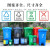 大号平口垃圾分类垃圾袋一次性可降解加大社区物业四色厨余塑料 蓝色可回收物100X120 50只