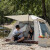 萨路特帐篷便携式速开远足户外露营自动帐篷野营5-8公园帐篷 5-8人窗格米白帐篷+防潮垫时