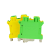 ZDCEE UK配套黄绿双色接地端子排USLKG2.5/3/5/6/10/16/35平方PE USLKG35 50片
