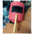 包邮卧龙手把电焊面罩 电焊帽焊工面罩面具加大隔热防火加厚造船 红色手持1.5 红钢纸厚度1.5毫