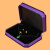 紫色八角绒布首饰盒戒指盒项链盒耳钉盒吊坠盒手镯盒礼品盒 紫色八角绒布套装盒黑底色 00427