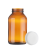 玻璃广口试剂瓶 透明大口螺口瓶 钠钙玻璃大口瓶 棕色溶剂瓶 白盖黑盖标准瓶 棕色 500mL 含白色PE盖