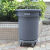清洁圆形垃圾桶大号泔水桶带轮子大容量商用户外塑料环卫桶 白云80L窄边垃圾桶 免手触