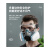 防毒防尘工业粉尘面具全面罩喷漆呼吸防护罩防烟全脸 双罐防尘毒7件套+防雾大眼罩