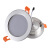 led筒灯3W2.5寸4寸5寸6寸嵌入式天花筒灯 一体化草帽薄款双色筒灯定制 白加银 (三色变光) 2.5寸3W (开孔70-80mm)