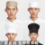 厨师帽子男厨师工作帽白色蘑菇帽餐饮布帽饭店帽厂回族帽圆帽 圆顶红边布帽3个装