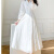 乔骏晟2024春装设计感法式衬衫裙女中长款气质收腰显瘦连衣裙长裙子 白色连衣裙 M 建议80斤