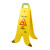 定制适用小心地滑台阶安全警示牌禁止停车标志酒店用品立式香蕉皮路锥创意 60cmA字牌中+英文小心地滑 60x30cm