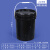 黑色pp广口桶工业级水桶塑料桶密封桶油漆桶油墨桶胶桶桶小桶大桶机油桶带盖带提手黑色避光桶 25L-黑色(高品质）