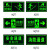 安全出口指示牌夜光地贴PVC磨砂贴纸安全通道标识标志牌荧光标牌 墙贴紧急出口/左2个价格