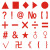 塑料镂空喷数字号码牌喷漆模板0-9字母A-Z定制做PVC镂空心字模具 0.6毫米厚PVC0-9字高10厘米
