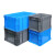 万尊 EU物流箱加厚塑料周转箱外径400*300*147mm无盖工具收纳箱零件盒