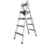 铝合金人字梯可行走梯子装修工程专用加厚加粗铝梯伸缩折叠木工梯 8阶-2.6米 加宽加厚款