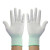 薄款PU涂掌涂指手套耐磨劳保工作防滑无尘涂层带胶尼龙透气 白色涂指手套1双 L