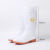 HKFZ卫生靴大码白色雨鞋厂工作雨靴防滑防油耐酸碱厨师水鞋 白色高度8cm左右 37