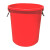 万尊 加厚塑料水桶红色带盖280L 工业储水圆桶带盖大桶化工胶桶厨房大号垃圾桶
