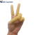 一次性手指套无粉纹绣美容工业光学电子无尘乳胶防护指套 米黄色手卷高端产品用（每包约800个重量足500克