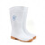 适用白色靴PVC劳保靴加工肉联厂用皮靴 防水耐腐蚀防滑鞋 44 白色