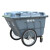 金诗洛 K5121 400L环卫保洁车手推垃圾车 大号户外垃圾桶市政街道物业清运车 灰色带盖