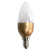 欧司朗OSRAM星亮LED灯泡E14腊尾泡尖泡节能灯源吊灯水晶透明磨砂灯泡 金底尖泡 3.6w 透明 2700K黄光