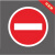 道闸杆反光标牌安全警示牌标志停车场指示牌出入口一车一杆标识牌 禁止通行 40x40cm
