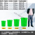 垃圾桶圆形加厚大号带盖厨余易腐垃圾分类绿色熟胶圆筒商用过滤大 100K绿色有盖