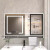 语棵浴室镜柜镜箱卫生间洗手间储物柜单独挂墙式镜子置物架厨卫挂件 110CM白色普通-长虹玻璃带抽纸