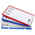 亿箬 磁性标签卡仓库货架标识牌库卡文件柜磁性卡套4*7cm强磁蓝白红颜色可备注（10个装）