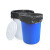 厨房垃圾桶大号带盖商用容量家用加厚公共户外环卫塑料工业圆形桶 50L白色无盖+袋子