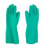 冰禹 BYyc-201 防滑耐磨汽修劳保手套 洗碗橡胶丁腈手套 L码33cm 绿色 1双