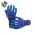 威姆仕浸胶劳保手套升级挂胶涂胶防滑耐磨建筑防护手套 蓝紫色手套12副