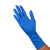 一次性PVC手套100只盒装美容按摩洗头发廊塑胶透明加长防水女工业品 蓝色丁晴加长12寸 50只 S