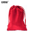 安赛瑞 绒布袋 抽绳束口 饰品收纳袋 红色5个 10x15cm 2A01221