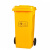 庄太太【240升黄色医疗废物】户外大号垃圾桶户外分类垃圾桶环卫商用垃圾箱带盖厨房