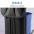 知旦ZT154分类垃圾桶塑料脚踏垃圾箱可回收其他40L蓝灰可定制