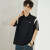 七匹狼时尚撞色拼接短袖Polo衫男2024夏季韩版设计感绣标条纹半袖 黑色 M(100-115斤)