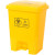 医1疗废物垃圾桶5l脚踏废物垃圾桶黄色利器盒垃圾收集污物筒实验室脚踏卫生桶 100升绿色厨余