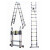 冰禹 多功能人字梯 折叠伸缩架梯升降梯 2×6步关节梯可变3.8米直梯 bf-40