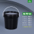腌菜塑料桶水桶加厚油墨方桶带盖耐用储水手提桶方形桶5L8升 2L黑色