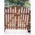 妙普乐篱笆栅栏门 花园木门碳化防腐木栅栏围栏门户外庭院围墙院子篱笆 圆弧款木双开门长120*高90泥土