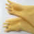 麦可辰黄色橡胶长臂手套耐酸碱乳胶70CM电池厂专用真空箱试验操作男女用 黄色55长*18宽 L