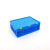 塑胶折叠箱小号浅型蓝色塑料拆叠框内倒拍式运输配送箱 蓝色 带盖500-170箱530*410*175毫米