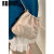 RUIPAIRuipai韩国小众设计双肩包女式新款休闲时尚银色小背包出游旅行包 粉色大号