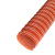 罗德力 矽胶硫化热风管 钢丝骨架玻璃纤维布高温管通软管(定制) 红色 内径50-51mm/4米