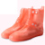 筑采（ZHUCAI） 防水鞋套雨鞋套雨天防雨水鞋套防滑耐磨成人男女下雨硅胶 橙色 L 2双装