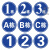 圆形1栋2栋3栋5栋6幢1号楼2号楼 厂区外墙小区栋幢号牌数字号码牌 铝板材质  1号楼 50x60cm