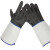 长款电焊手套头层牛皮加厚加托帆布袖电焊耐用隔热焊工手套