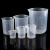 稳斯坦 WLL0017 塑料烧杯实验室烧杯教学测量杯刻度无手柄计量杯 100ml