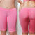 LFGV瑜伽裤裸感显阴丝滑透视打底裤女鲍显沟蜜桃臀紧身裤健身裤液 粉红色