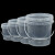 希万辉 塑料外卖打包装桶果酱桶塑料桶带盖密封小桶子胶水桶 4L白色 （2个）